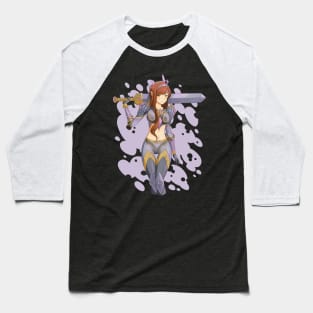 Anime Elf Warrior Girl Baseball T-Shirt